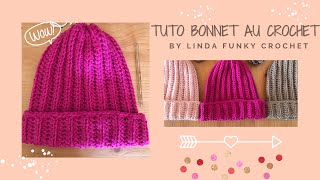 TUTORIEL BONNET BEANIE AU CROCHET FACILE🧶 [upl. by Syah]