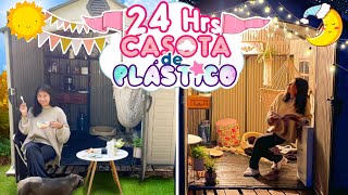 ☀️🌙VIVIENDO 24 HORAS en UNA CASOTA DE PLÁSTICO🏠¡Es Una Mansión 😱 CONNY MERLIN [upl. by Jadda]