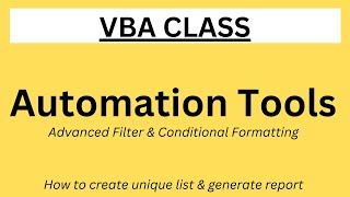 Excel VBA  VBA Advanced Filter  VBA Conditional Formatting  MISSupportJunction [upl. by Largent537]