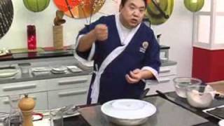 Cocina oriental Pizza de sushi con atún [upl. by Amethyst]