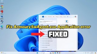 How to fix ArmourySwAgentexe Application error  2024 [upl. by Dodge636]