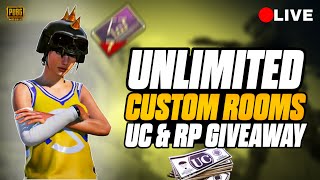 PUBG MOBILE LIVE CUSTOM ROOMS UC AND RP GIVEAWAYS  MALLANA IS LIVE [upl. by Lobel]