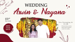 WEDDING  ASWIN amp NAYANA  03112024 [upl. by Korwin132]