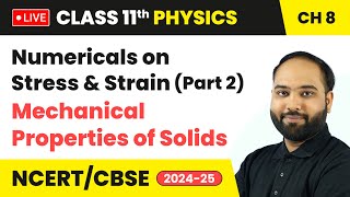 Numericals on Stress and Strain Part 2  Mechanical Properties of Solids  Class 11 Physics Ch 8 [upl. by Cariotta]