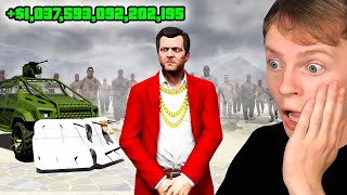 ESCAPE the ZOMBIES as a QUADRILLIONAIRE in GTA 5 [upl. by Neerhtak]