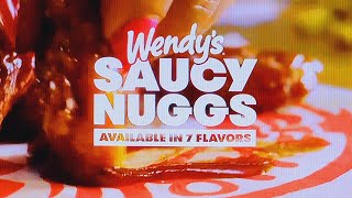 WENDYS  WENDYS COMMERCIAL 2024  WENDYS SAUCY NUGGS ANYTHING IS SAUCIBLE AVAILABLE IN 7 FLAVORS [upl. by Primavera759]