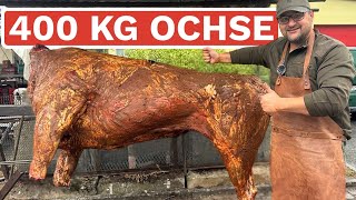 400 KG OCHSEN AM SPIEß GRILLEN  Klaus grillt [upl. by Rosetta410]