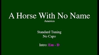 A Horse With No Name  Easy Guitar Chords and Lyrics [upl. by Teirtza]