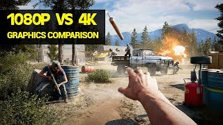 1080p vs 4K Far Cry 5  Graphics Comparison [upl. by Airotnes]