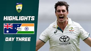 Australia v India 202425  Third Test  Day Three [upl. by Maidie]