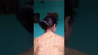 Quick super easy bun hairstyle ✨✨ hairstyle shorts hair trending nagmavlog [upl. by Anig]