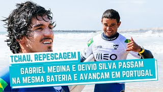 GABRIEL MEDINA E DEIVID SILVA ATACAM DIREITAS DO MOLHE LESTE E CHEGAM AO TERCEIRO ROUND EM PENICHE [upl. by Norud]