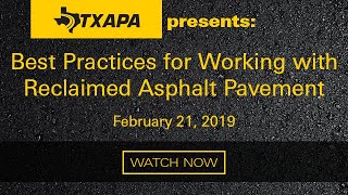 Best Practices Reclaimed Asphalt Pavement RAP [upl. by Doggett]