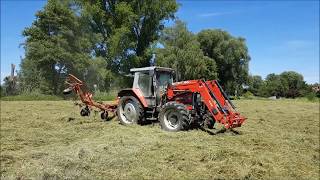 Heuernte 2017 Wenden mit Massey Ferguson 3095 und Niemeyer HR 675 DH [upl. by Prud652]