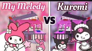 Toca Life World  My Melody house 💖vs kuromi house 🖤😈  cute toca boca house ideas [upl. by Fifine]