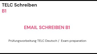 TELC Schreiben B1  Prüfungsvorbereitung  TELC German B1 exam preparation [upl. by Laius]