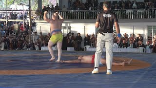 Semis Kezhaseluoo Pienyu Vs international wrestler Kadyr Kelsinbekov  Hornbill wrestling 2023 [upl. by Lapointe638]