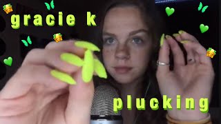 gracie k asmr plucking  hand movements compilation [upl. by Clynes]