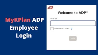 MyKPlan Login  ADP MyKPlan Login 2023 [upl. by Euqina]