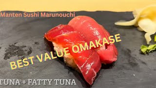 Manten Sushi Marunouchi Best Value Omakase in TokyoShinjuku [upl. by Pressman570]