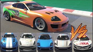 GTA 5  Top Speed Drag Race Jester Classic vs ALL Sports Cars [upl. by Mauldon]