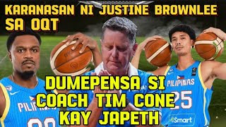 JAPETH AGUILAR DINEPENSAHAN NI COACH TIM CONE  KARANASAN NI JUSTINE BROWNLEE sa OQT [upl. by Noerb]