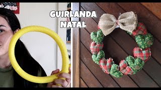 GUIRLANDA DE NATAL FEITO COM MANGUEIRA DE CONSTRUÇÃO  Atelie Greice Brigido [upl. by Ayek179]