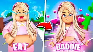 FAT TO BADDIE IN ROBLOX BROOKHAVEN [upl. by Felicdad999]