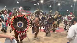 Yakama Nation Treaty Day pow wow 2022 mens chickenround bustle special [upl. by Weidar313]