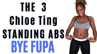 This 3 CHLOE TING STANDING ABS WORKOUT killed my Fupa shorts [upl. by Frank]