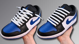 How To Lace Jordan 1 Lows Without Tying 2 SLIP ON HACKS [upl. by Niawat939]