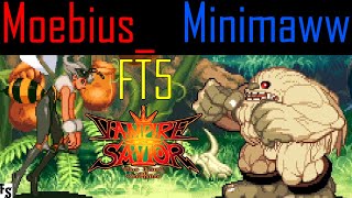 Vampire Savior  Moebius QBee vs Minimaww SasquatchFelicia Fightcade FT5 [upl. by Killoran]