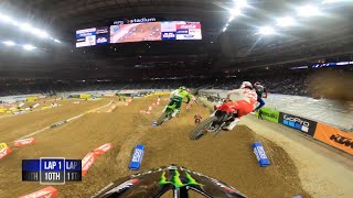 GoPro Malcolm Stewart  2021 Monster Energy Supercross  Houston 1  450 Main Event Highlights [upl. by Aicelef]