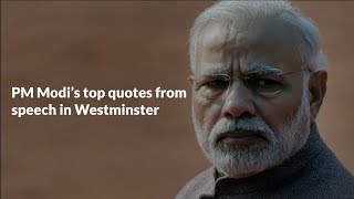 Narendra Modi in Westminster Surgical strikes jobs and participative democracy [upl. by Aig796]