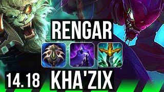 RENGAR vs KHAZIX JGL  1003 Legendary 1000 games  NA Master  1418 [upl. by Nordna]