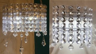 DOLLAR TREE HIGH END DIY GLAM LIGHTED WALL SCONCE amp CHANDELIER  WAYFAIR INSPIRED [upl. by Anahcra]