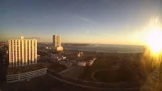 Todays 11192024 Atlantic City Sunrise over AC Inlet from Absecon Lighthouse [upl. by Aicella689]