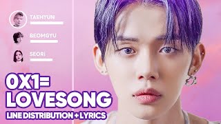 TXT  0X1LOVESONG I Know I Love You feat Seori Line Distribution  Lyrics PATREON REQUESTED [upl. by Yasdnil]