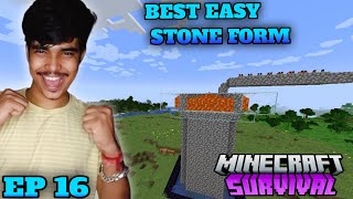 I make auto generator stone farm in Minecraft Survival series  MINECRAFT SURVIVAL SERIES [upl. by Norword]