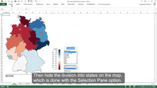 Excel Map Germany MapsforExcelcom  Choropleth Map for States amp Districts and City Bubble Chart [upl. by Yanarp]