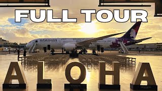 Hawaiian Airlines Boeing 7879 Dreamliner  Full Tour  Kapuahi N781HA  Leihōkū Suites [upl. by Attlee]