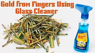 Gold Recovery from Fingers Using Glass Cleaner [upl. by Victorie]