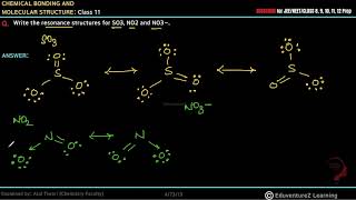 Write the resonance structures for SO3 NO2 and NO–3 [upl. by Ocirema618]