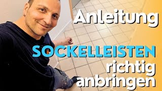 Sockelleisten richtig anbringen  Anleitung  Malermeister Klinger 😎 🫵 [upl. by Etnad]