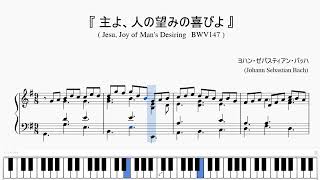 『バッハ：主よ、人の望みの喜びよ』（Bach Jesu Joy of Mans Desiring BWV147）（ピアノ楽譜） [upl. by Telracs]