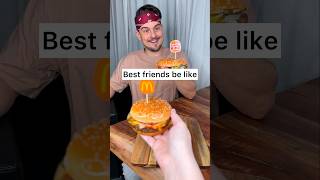 How to share BURGERS with your best friend properly😎❤️🍔 CHEFKOUDY [upl. by Nnael]