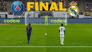 PSG vs Real Madrid  Penaltis  Final Champions League 202324  Mbappe vs Vinicius  PES Gameplay [upl. by Zapot]