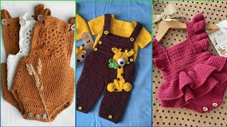 OUTSTANDING CROCHET BABY ROMPER COLLECTIONPELELE BEBE A GANCHILLO [upl. by Kendrah]