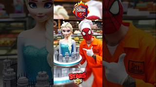 Brawlstar Rank 33 💪 prison Cake 🍰🍰 spiderman elsa marvel brawlstars [upl. by Corbin735]