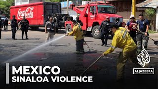 Mexico Sinaloa cartel violence Fight over control of northwestern city of Culiacan [upl. by Yhtur340]